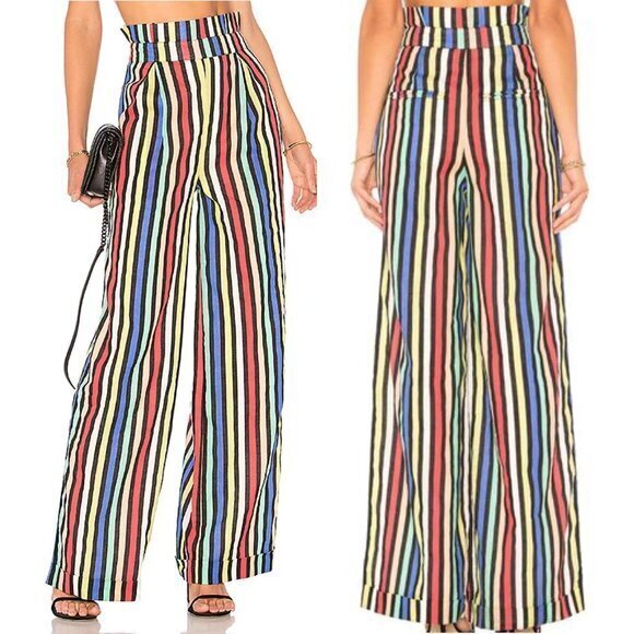House Of Harlow 1960 Xrevolve Yvonne Pant In Colmar Stripe